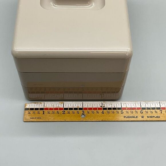 80s Tupperware 3 Tier Organizer Stacking Nesting Tupperware Box - Picture 9 of 10